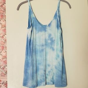 Like New Blue Tie Dye Tank